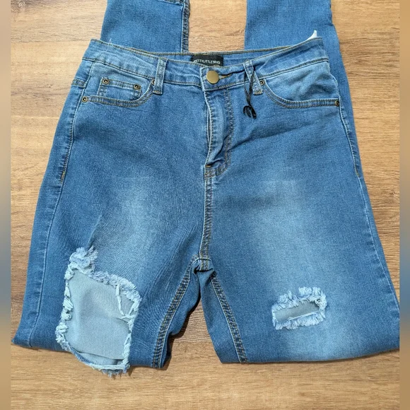 PrettyLittleThing Women's Skinny Blue Jeans Size 10 - Picture 2 of 8